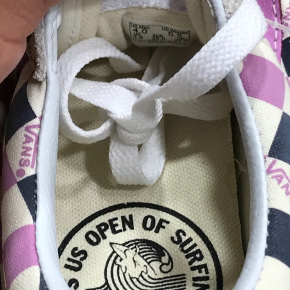 Vans Old Skool US Open Violet Checkerboard Shoes - Picture 7 of 8